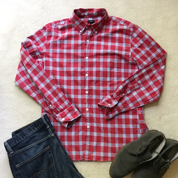 J. Crew Other - J. Crew Red Plaid Button Down